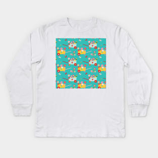 Butterflies Flower Kids Long Sleeve T-Shirt